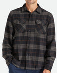 BRIXTON BOWERY L/S FLANNEL BLACK/CHARCOAL - The Drive Skateshop