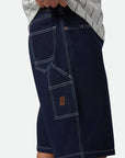 BRIXTON BUILDERS CARPENTER BAGGY SHORT RINSE DENIM - The Drive Skateboard Shop