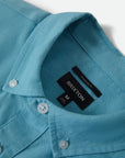 BRIXTON SANDFORD OXFORD S/S WOVEN BUTTON UP BLUE AURA