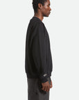 BRIXTON EMBROIDERED HEAVY WEIGHT CREW BLACK
