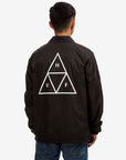 HUF ESSENTIALS COACHES JACKET BLACK - The Drive Skateshop