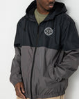 BRIXTON CLAXTON CREST LIGHTWEIGHT ZIP JACKET BLACK/CHARCOAL - The Drive Skateshop