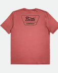 BRIXTON LINWOOD TEE DUSTY CEDAR/DARK EARTH