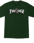 SANTA CRUZ X THRASHER SCREAMING LOGO T-SHIRT FOREST GREEN