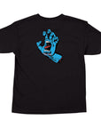 SANTA CRUZ YOUTH T-SHIRT SCREAMING HAND BLACK