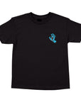 SANTA CRUZ YOUTH T-SHIRT SCREAMING HAND BLACK