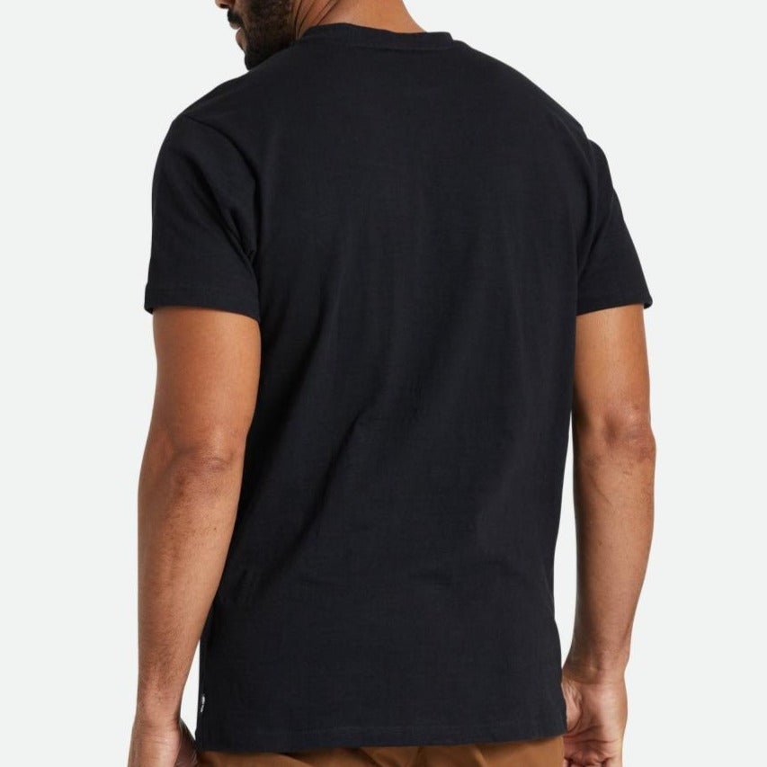 BRIXTON BASIC SLUB S/S HENLEY TEE BLACK