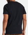 BRIXTON BASIC SLUB S/S HENLEY TEE BLACK