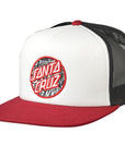SANTA CRUZ MESH TRUCKER SNAPBACK WHITE/BLACK/RED