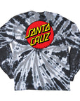 SANTA CRUZ L/S T-SHIRT CLASSIC DOT TWIST BLACK - The Drive Skateshop
