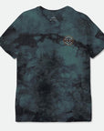 BRIXTON CREST 2 S/S TEE SPRUCE/WASHED NAVY/WASHED BLACK - The Drive Skateshop