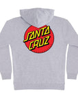 SANTA CRUZ HOODIE CLASSIC DOT GREY HEATHER - The Drive Skateshop