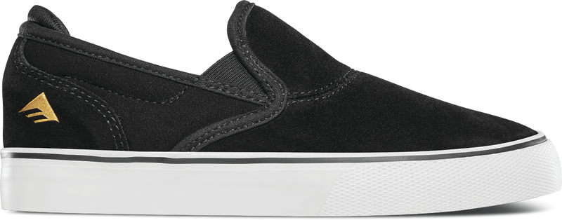 EMERICA YOUTH WINO G6 SLIP-ON - BLACK/WHITE/GOLD