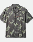 BRIXTON BUNKER SLUB S/S WOVEN WASHED BLACK/SEA FOAM/COCONUT - The Drive Skateshop
