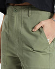 BRIXTON WOMENS VANCOUVER PANT OLIVE SURPLUS - The Drive Skateshop