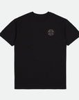 BRIXTON CREST 2 TEE BLACK/WHITECAP/DUSTY CEDAR