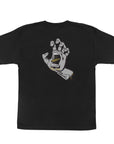 SANTA CRUZ YOUTH T-SHIRT SCREAMING HAND BLACK/GOLD/GREY