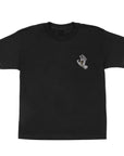 SANTA CRUZ YOUTH T-SHIRT SCREAMING HAND BLACK/GOLD/GREY