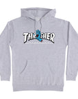 SANTA CRUZ X THRASHER SCREAMING LOGO HOOD HEATHER GREY