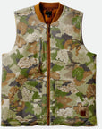 BRIXTON BUILDERS ABRAHAM REVERSIBLE VEST LEAF CAMO/GOLDEN BROWN