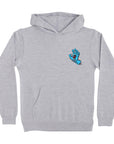 SANTA CRUZ YOUTH HOOD SCREAMING HAND HEATHER GREY