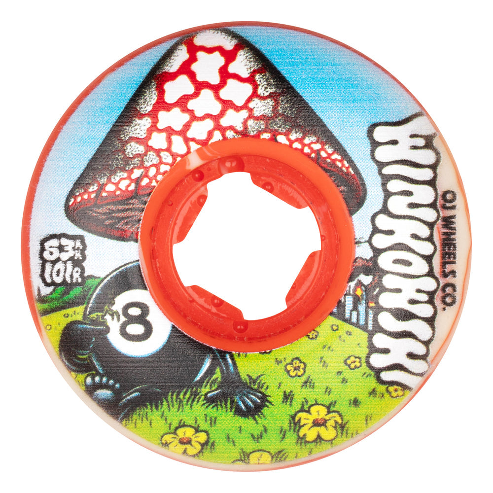 OJ WHEELS WINKOWSKI MUSHROOM ELITE WHITE/RED SWIRL EZ EDGE 101A (53MM)