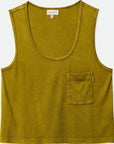BRIXTON WOMENS CAREFREE POCKET TANK MOSS