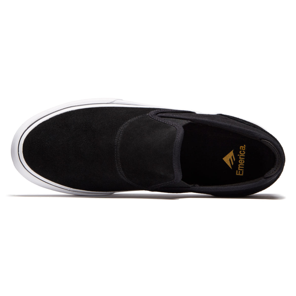 EMERICA WINO G6 SLIP-ON BLACK/WHITE/GOLD - The Drive Skateshop