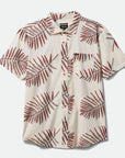 BRIXTON CHARTER PRINT S/S WOVEN OFF WHITE/PALM LEAF - The Drive Skateshop