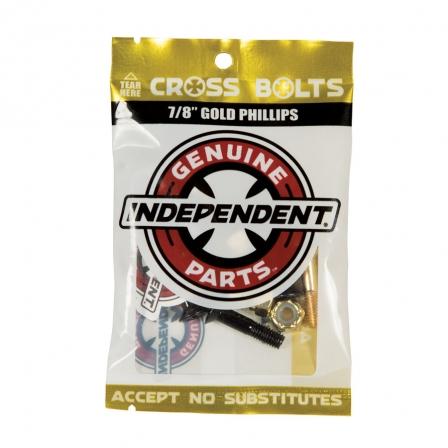 INDEPENDENT HARDWARE PHILLIPS BLACK/GOLD 7/8" - The Drive Skateshop