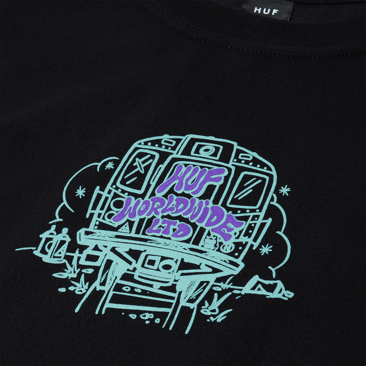 HUF Benchin L/S T-Shirt Black Tシャツ HUF BENCHIN L/S TEE BLACK – The Drive Skateboard Shop