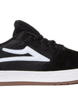 LAKAI BRIGHTON BLACK/WHITE SUEDE