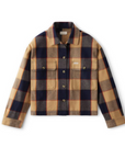 BRIXTON BOWERY W L/S FLANNEL - KHAKI - 100% ORGANIC COTTON - The Drive Skateshop