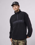 HUF CASCADE POLAR FLEECE JACKET BLACK - The Drive Skateshop