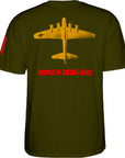 POWELL PERALTA BONES BRIGADE SERIES 15 BOMBER TEE GREEN MILITARY