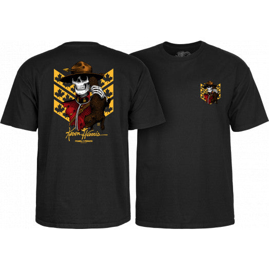 POWELL-PERALTA T-SHIRT KEVIN HARRIS MOUNTIE BLACK – The Drive