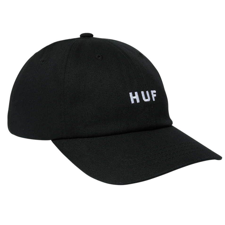 HUF Set OG Curved 6 Panel Hat Black