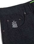 HUF WORKMAN SHORTS BLACK DENIM - The Drive Skateshop