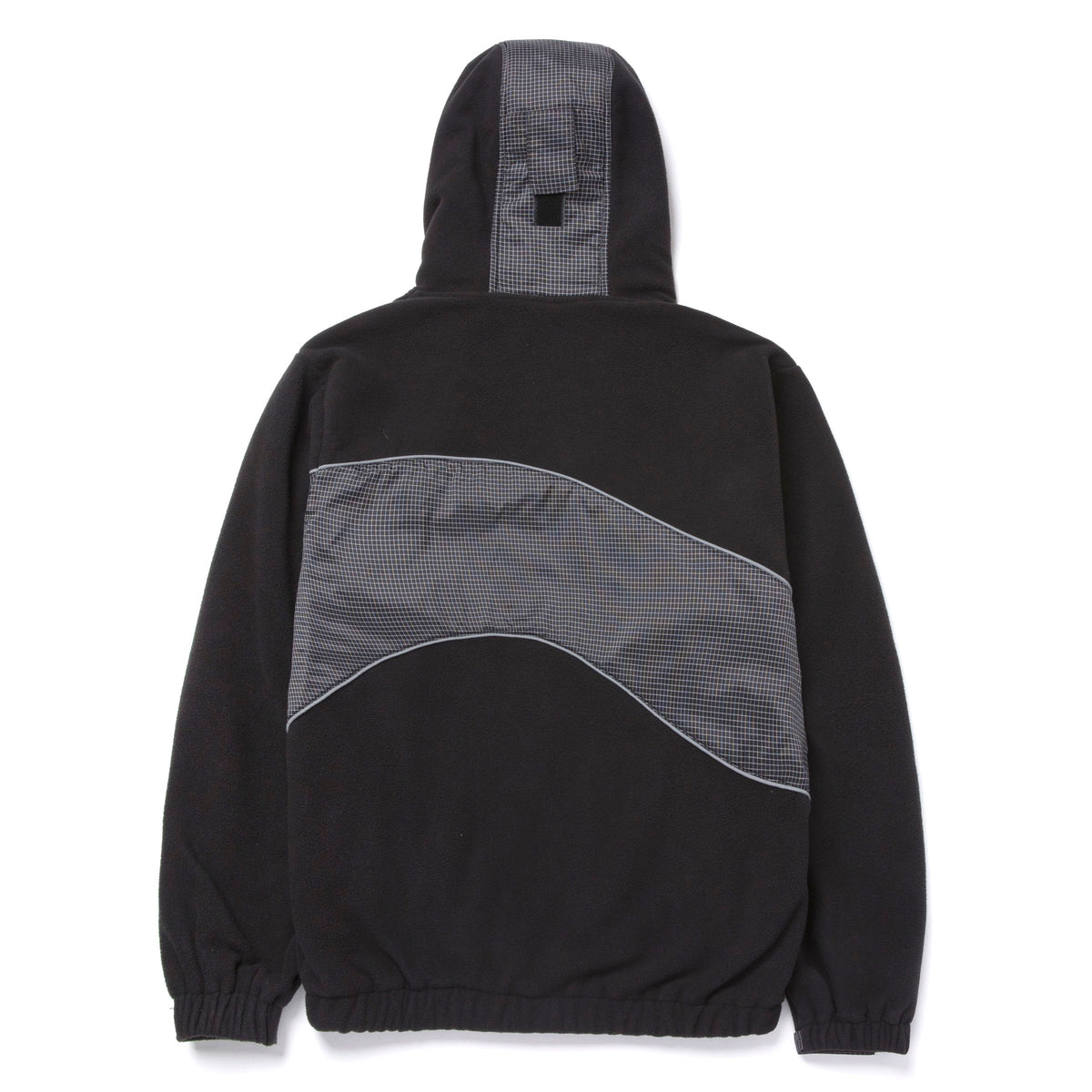 Black polar fleece jacket top
