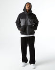 HUF NAULS FLEECE POLAR JACKET BLACK