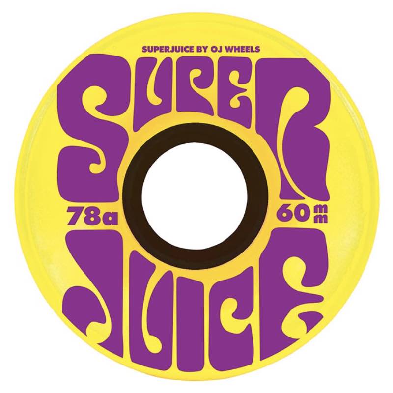 OJ WHEELS SUPER JUICE CRUISER WHEELS YELLOW 78A (60MM) - The Drive Skateshop