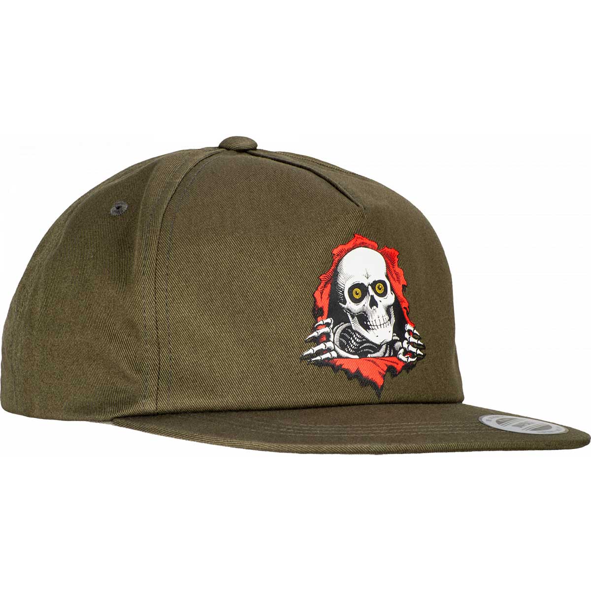 POWELL PERALTA CAP - RIPPER MILITARY GREEN - The Drive Skateshop