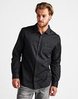 ROARK WELL WORN L/S WOVEN BLACK - The Drive Skateshop