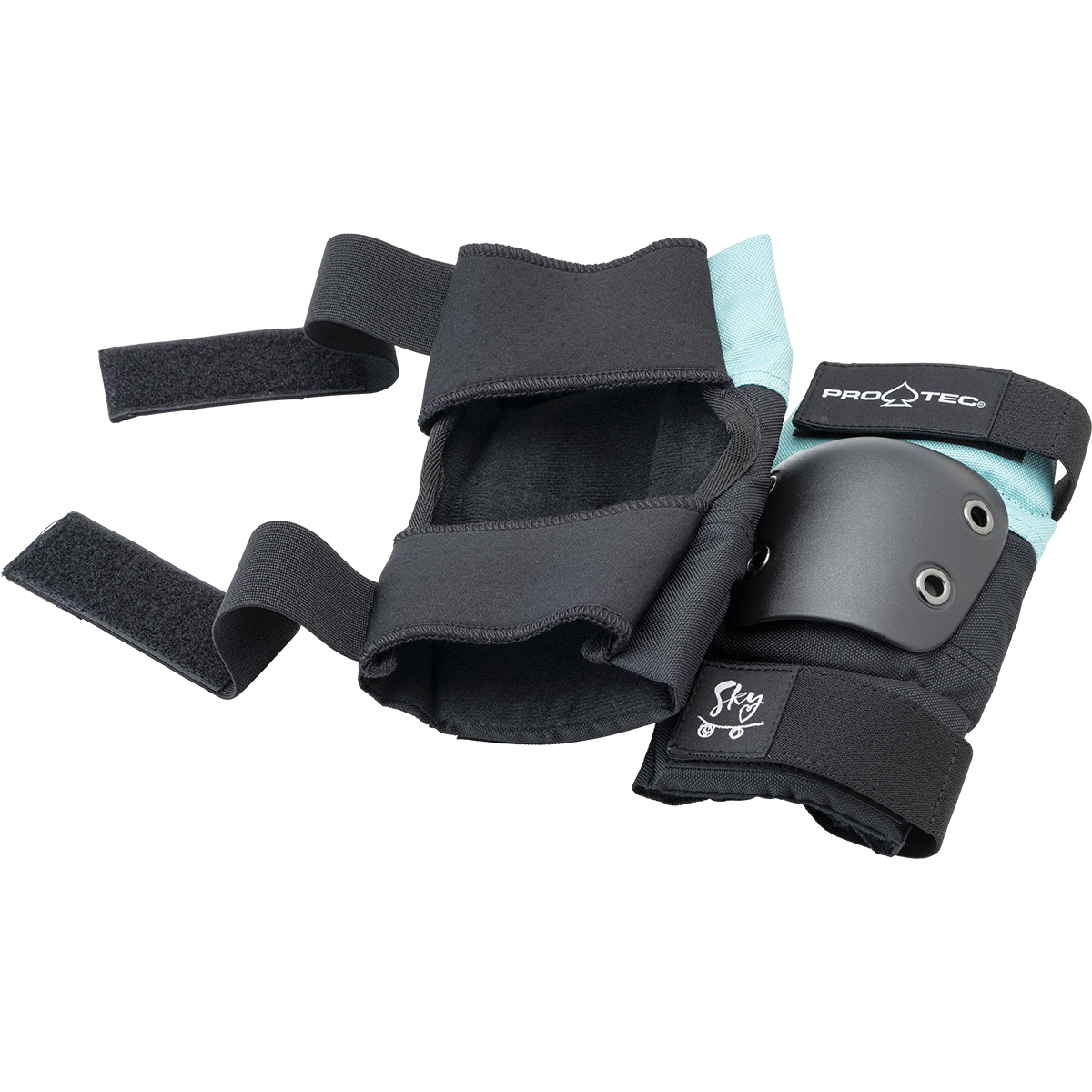 PRO-TEC - JUNIOR 3-PACK PAD SET BLACK/BLUE - The Drive Skateshop