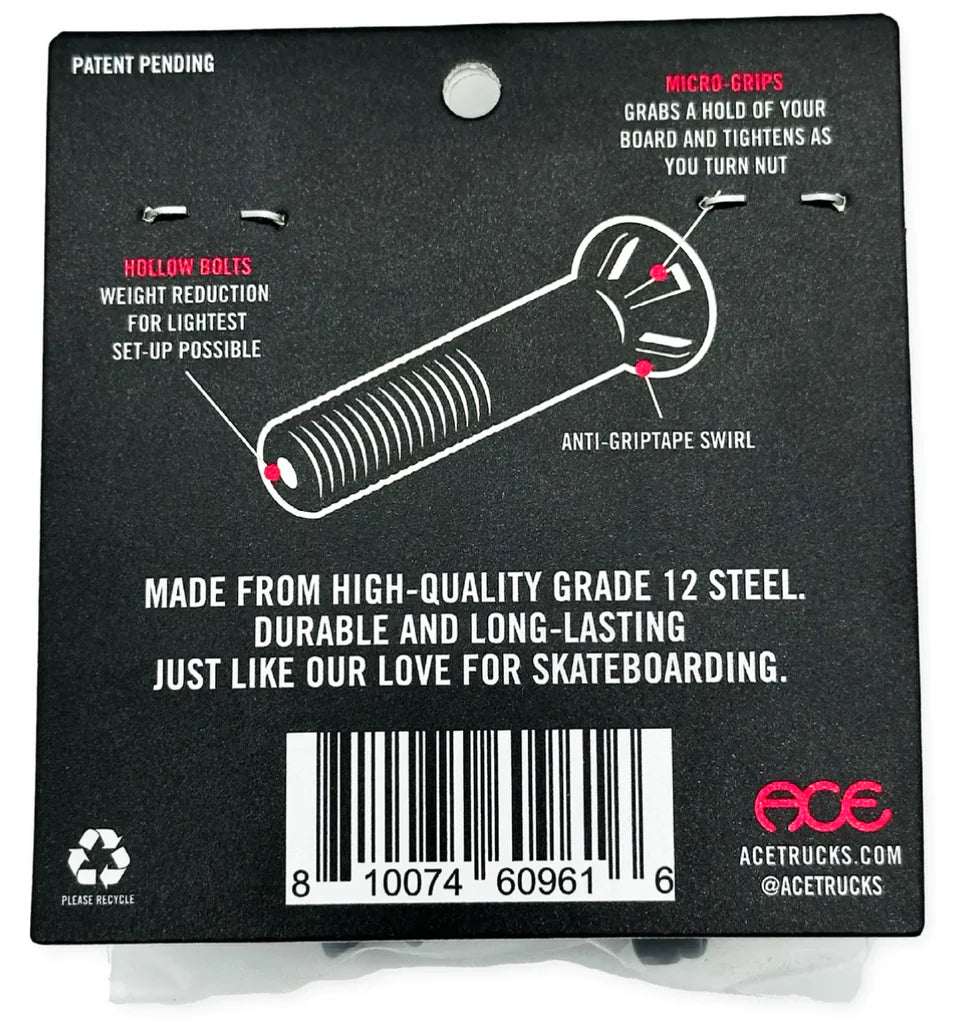 ACE AF-1 HOLLOW BOLTS (7/8", 1.25")