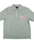 THEORIES X ACE ZIP WORK SHIRT WHITE/GREEN
