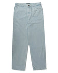 THEORIES BELVEDERE PLEATED DENIM TROUSERS LIGHT WASH BLUE