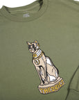 THEORIES CAT GODDESS LONGSLEEVE TEE OLIVE