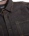 THEORIES HIGH PLAINS DENIM OVERSHIRT WASHED BLACK