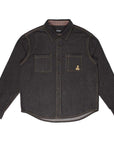 THEORIES HIGH PLAINS DENIM OVERSHIRT WASHED BLACK